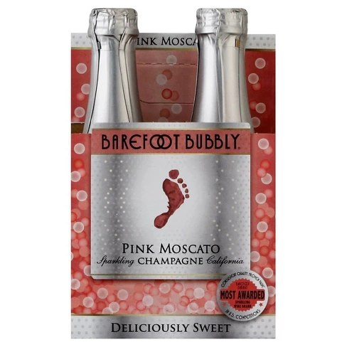 Bare Foot Bub Pink Moscato 4Pk