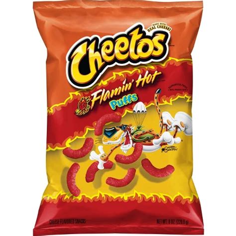 cheetos flamin hot puffs