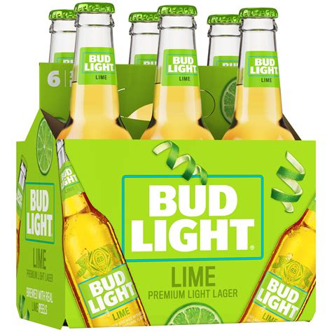 Budlight lime 6 pack bottle